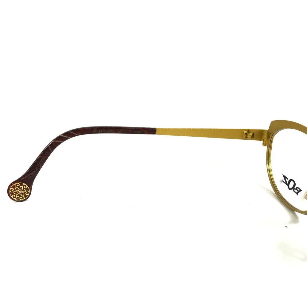 BOZ Eyeglasses Frames VISTA 9252 Brown Yellow Cat Eye Full Rim 52-17-140